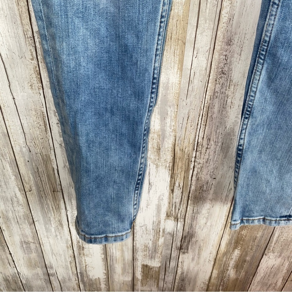 Zara Floral Embroidered Jeans Ankle Crop Skinny Blue Denim Size 2 - Picture 6 of 10